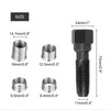 Ymiko 5Pcs Carbon Steel for Spark Plug Re-Thread Tap Tools