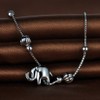 Infinite U Lovely Elephant Beads Womens Charm Bracelet 925 Sterling