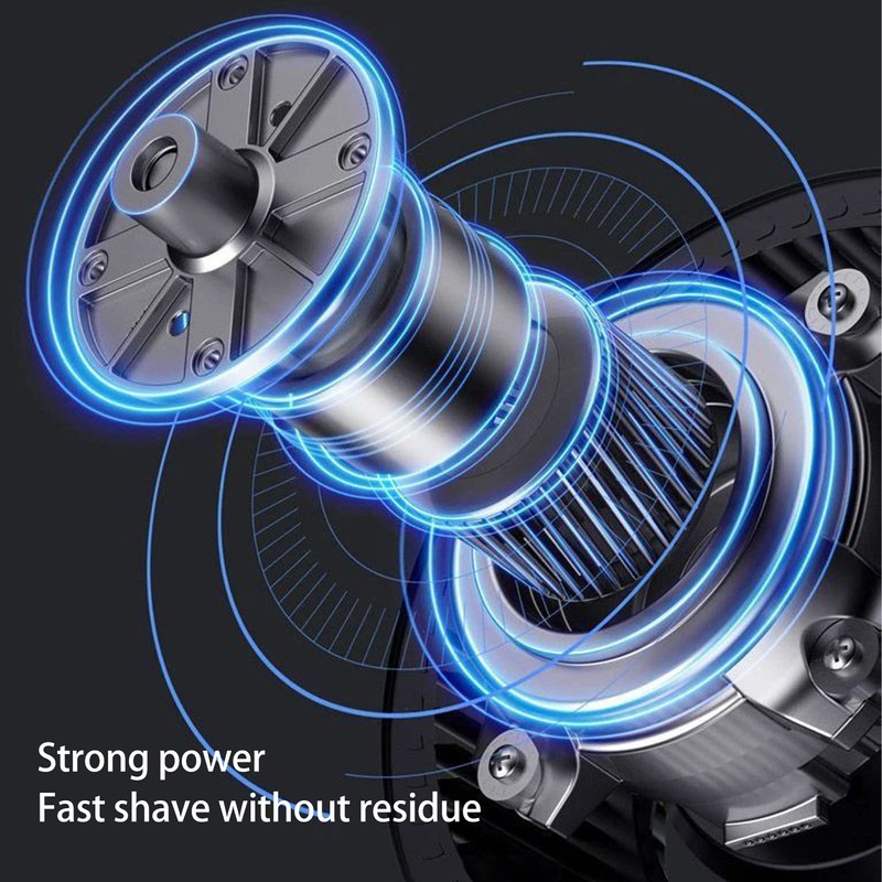 Men Cordless Electric Face Shaver Digital Display USB Rechargeable Washable