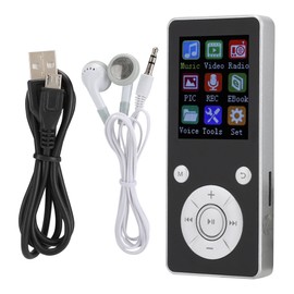 T3 Portable Bluetooth 4.2 Plug In Card Student MP4 Music Video Player with 1.8in Display(Silver )