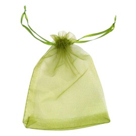ATCG 50pcs 8x12 Inches Large Drawstring Organza Bags Decoration Festival Wedding Party Favor Gift Candy Toys Makeup Pouches (Green)
