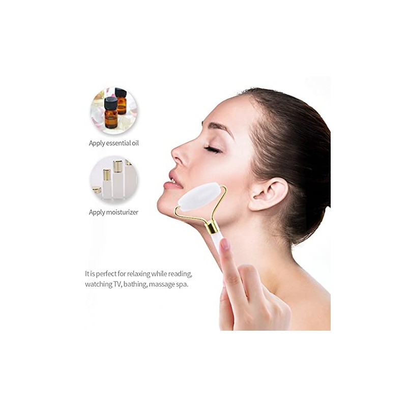 Rodillo de Jade Natural Natural Jade Face Roller, Anti-Aging Tool