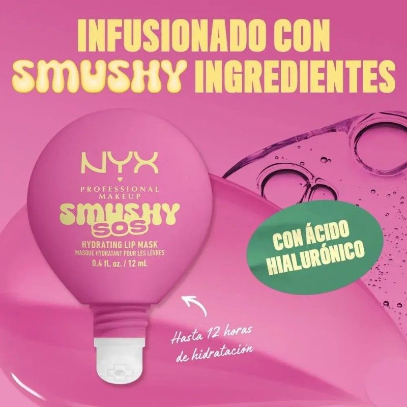 NYX PMU Smushy SOS, Mascarilla Hidratante para Labios, 12 ml