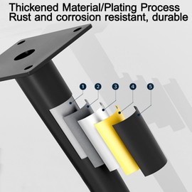 FANWINKJ Metal Furniture Legs 4pcs, Heavy-Duty Metal Table Legs for Sofa, Coffee Table, Bench，Cabinet, Chair (black-gold, 15cm)