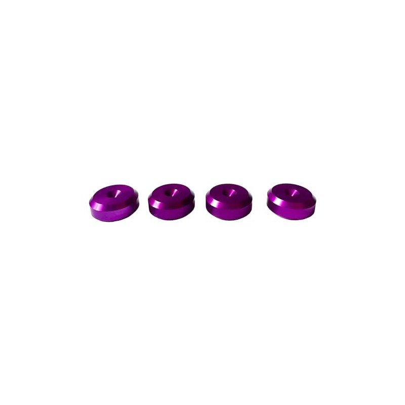 PrecisionGeek Aluminium Anodized Purple Purple 20mm Diameter Beveled Speaker Pads
