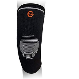 Solace Care Elasticated Knee Support Bandage Sleeve Stabilizer | Medial & Lateral Stays | NHS Arthritis Tendonitis Ligament Instability Slight Contusions Minor Trauma Sprains (Medium - 14"- 16")