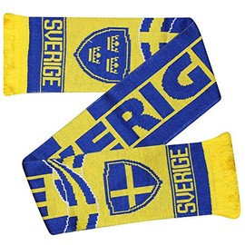 GIFTS 4 ALL Sweden (Sverige) World Cup Football Scarf, Sweden Fans Souvenir Scarf, Swedish Football Gift