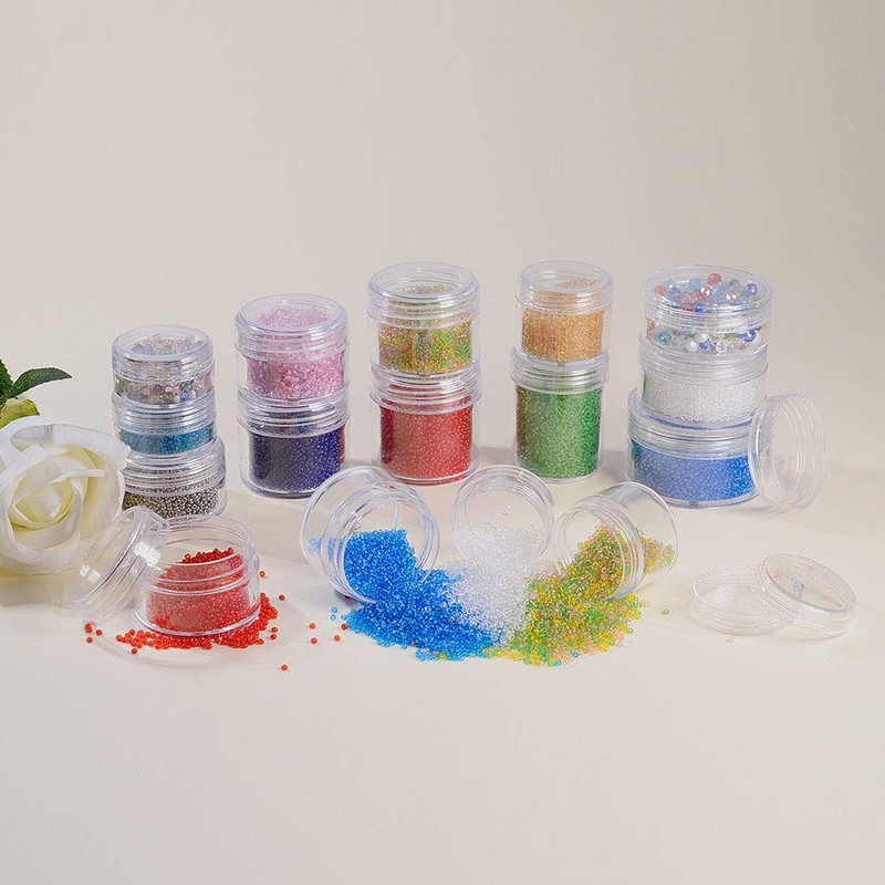 BENECREAT 30 Pcs 15ml Transparent Storage Box Cosmetic Divider Accessory