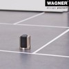 Wagner designer door stop, to screw in, brushed metal, thermoplastic