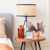 Small Clock Black Alarm Silent Minimalistic Design Snooze with Backlight