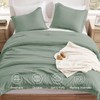 downluxe Twin Comforter Set for Girls Boys Sage Green, 3