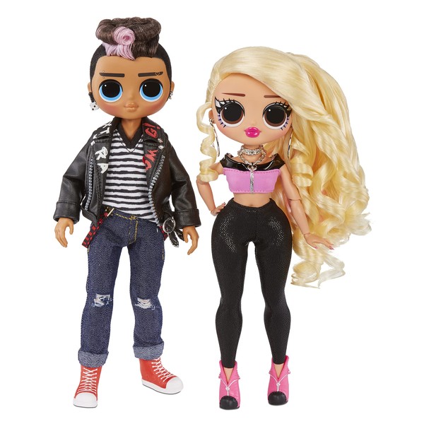 L.O.L. Surprise! OMG Movie Magic Fashion Dolls 2-Pack Tough Dude and Pink Chick with 25 Surprises Including 4 Fashion Looks, 3D Glasses, Accessories and Reusable Playset - Great Gift for Ages 4+