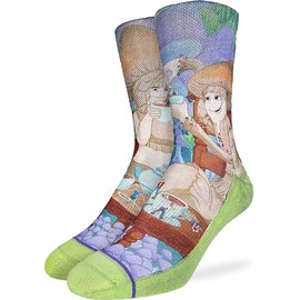 Good Luck Sock Men's Mushrooms Steeping Humans Socks, Adult, Shoe Size 8-13