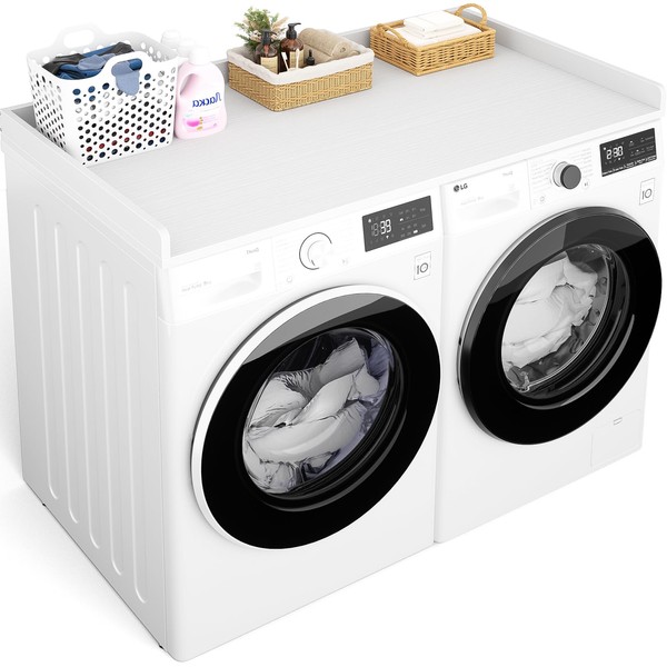 Aheaplus Washer and Dryer Countertop, Laundry Room Organization with Non-Slip