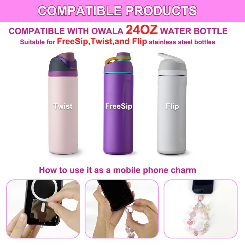 Silicone Boot Set for Owala Water Bottle 24 oz,Water Bottle