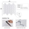 CRE8TIVE 16 Sheets Herringbone Peel and Stick Backsplash Tiles 12"x12"