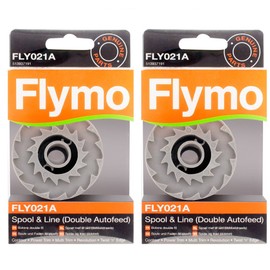Flymo Genuine Contour XT/Auto/Auto Plus Strimmer Spool & Line Double Autofeed (Pack of 2, FLY021A)