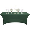 6ft Spandex Tablecloths Stretchable Tablecloth Dark Green for Rectangle Table,Washable