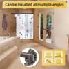 Chrsouly Adjustable Curved Shower Rod, 42-74 inches Extra Wide Shower