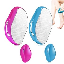 2 Stück Nano Haarentferner Stein, Crystal Haarentfernungsgerät für Damen und Herren, Haarentfernung Ohne Rasieren, Tragbarer Kristall Haarradierer zur Haarentfernung, für Rücken, Arme und Beine