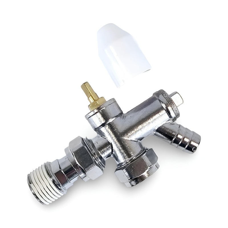 Wärmer System 15mm x 1/2 Angled Radiator Valve, Lockshield Angled
