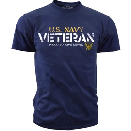 Black Ink Design Men's U.S. Navy Veteran T-Shirt X-Large Navy