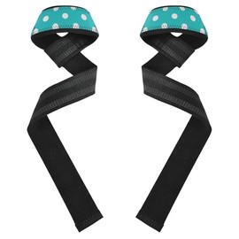 Correas de levantamiento de fitness con diseño de lunares de dibujos animados, de neopreno acolchado de 26 pulgadas, para entrenamiento, gimnasio, levantamiento de potencia, culturismo, ligas de