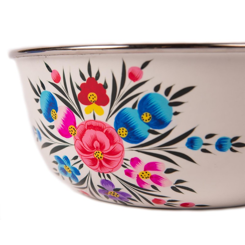 1x Cotton Pansy 14.5cm Hand-Painted Picnic Snack Bowl - Reusable