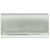 CASPAR TA351 Women Clutch/Evening Bag with Gathering, Colour:silver;Size:One Size