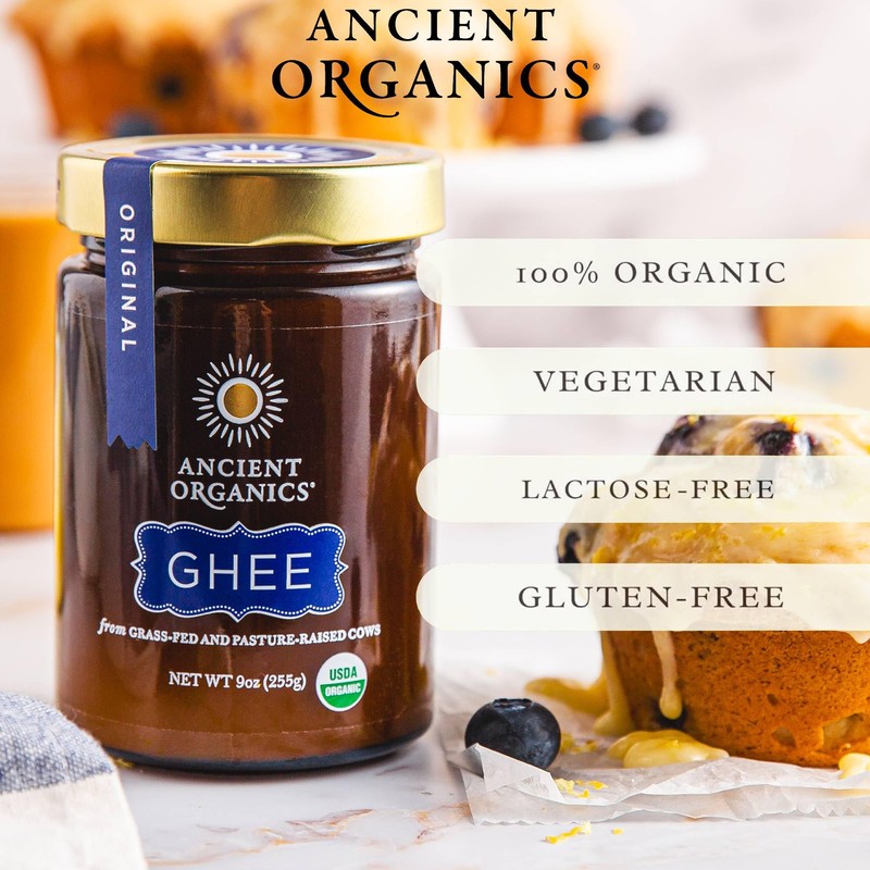 Ancient Organics Salted & Plain Ghee - Organic Grass Fed