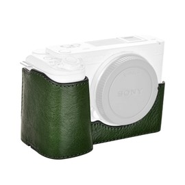 MUZIRI KINOKOO Sony ZV-E1 Case - Genuine Genuine Leather Half Case for Sony ZV-E1/ZVE1 Camera - Bottom Opening Version Protective Case, Green, Retro