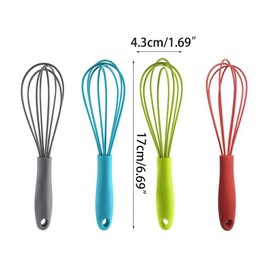 YPBEW Compact Silicone Eggs Whisk Portable Silicone Eggs Mixer Silicone Eggs Frothers Household Eggs Blender Long Lasting Home Mini Silicone Eggs Beater, Red