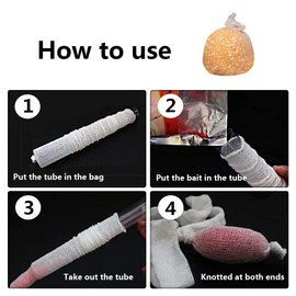 2 Pcs Pva Mesh Carp Fishing 5M Carp Mesh Bait Bags Fishing Bags Mesh Refill Stocking Water Soluble for Carp Fishing Accessories,Wide 25mm, White