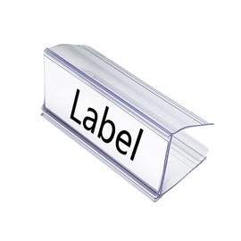 Pack of 100 Plastic Label Holders Transparent Price Tag Holder Price Tag for Wooden Shelf