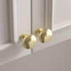 goldenwarm 10 Pack Gold Cabinet Knobs Brushed Brass Dresser Drawer