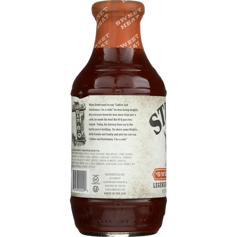 Stubb's Sweet Heat Bar-B-Q Sauce 18 oz (Pack of 3)