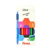 Pentel iZee Retractable 1.0mm Ballpoint - Assorted 8pc wallet