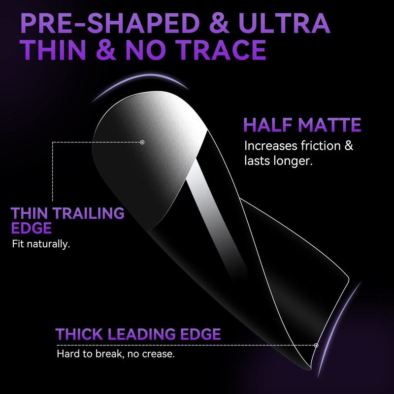 Gelike ec Short Square Soft Gel Nail Tip Kit, X