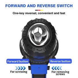 Cordless Power Drill Set 3/8" Keyless Chuck 400 In-lbs Torque 21V Drill Kit with 2× Li-ion Battery&Fast Charger,26 Pcs Drilling kit Included,2 Variable Speeds&Safety Lock Electric Drill Driver Kit