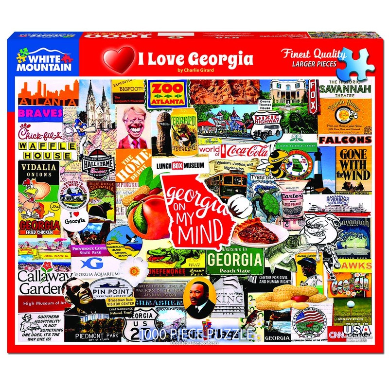 White Mountain Puzzles I Love Georgia - 1000 Piece Jigsaw