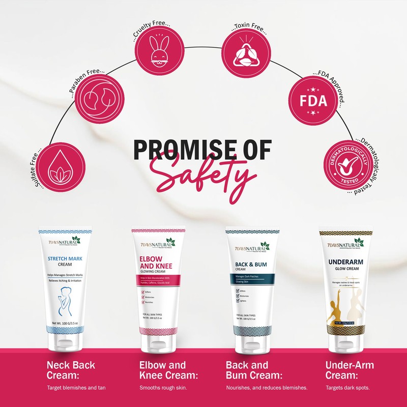 7 DAYS Elbow & Knee Whitening Cream for Men &