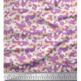 Soimoi Purple Rayon Fabric Lines & Texture Print Fabric by The Yard 56 Inch Wide