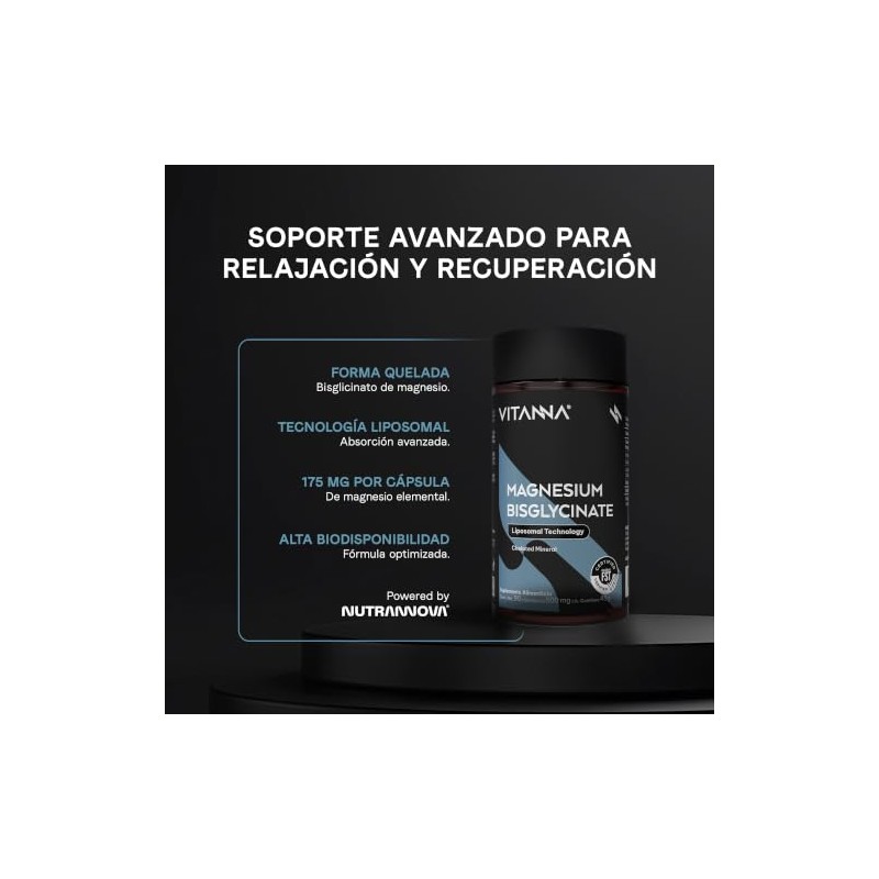 Bisglicinato Magnesio Liposomal 500 Alta Absorción Certificado Fst Descanso Relajación