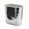 WDHODEC Silver Mirror Mosaic Trash Can (9.8" Tall) | Narrow