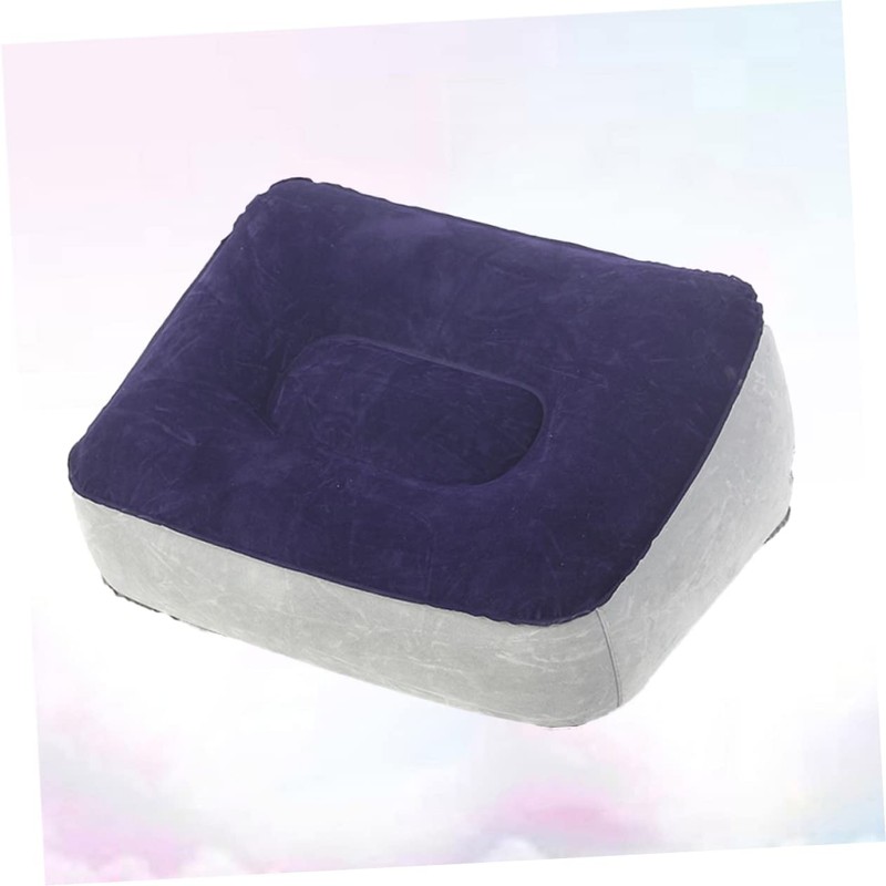 COHEALI 2pcs Inflatable Foot Rest Pillow Flocking Pvc Foot Massage