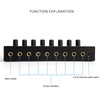 8 Channel Headphone Amplifier, Portable Metal Stereo Audio Amplifier with