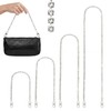 Silver Rhinestone Purse Chain, 4 Pieces Different Sizes Bag Chain