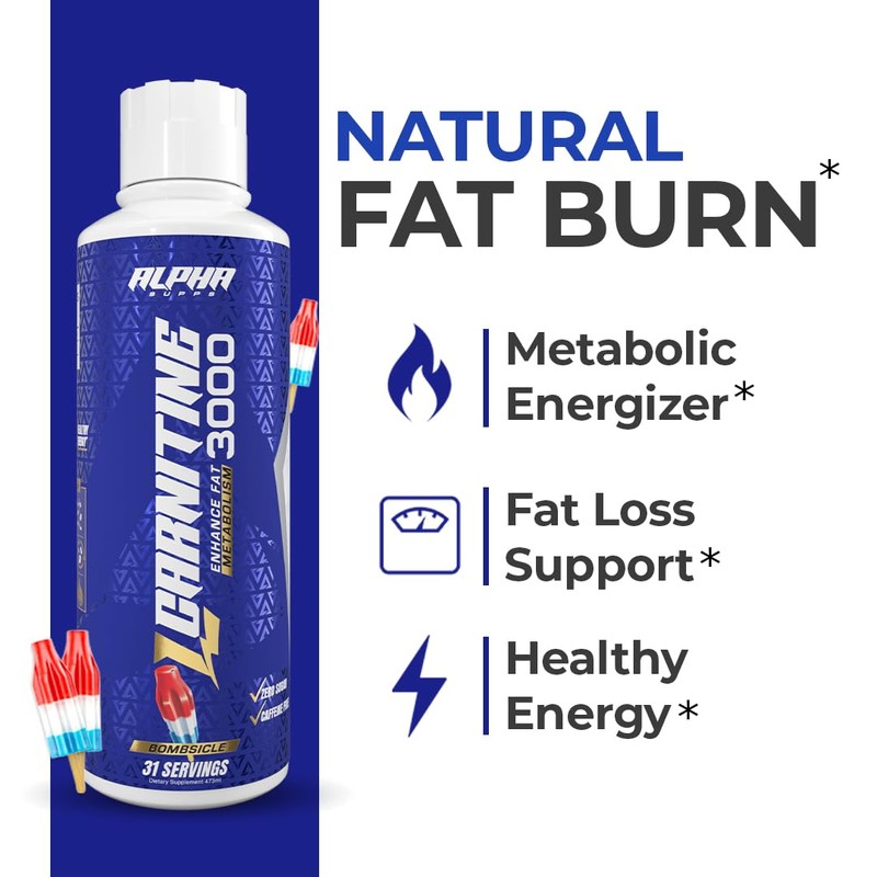 Alpha Supps L Carnitine Liquid 3000 | Stimulant-Free L-Carnitine Supplement