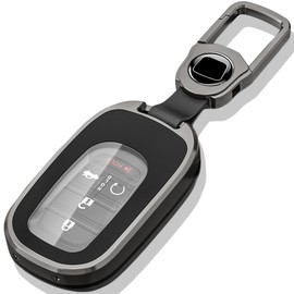 [PELKERDR] Honda Honda N-BOX Custom JF5 JF6 New Vezel VEZEL RV3 RV4 RV5 RV6 Civic Hatchback FL1 Step Wagon Spada CIVIC ZR-V Zinc Metal Key Case, Black