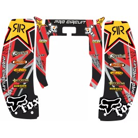 Yamaha Warrior 350 full graphics kit stickers Warrior decal atv Red